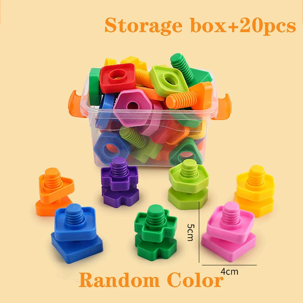 Nuts and Bolts Building Toy – Creative Construction Blocks for Kids