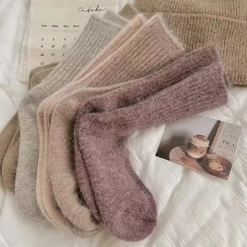 Women's Winter Socks Warm Long Thermal Mid Tube Socks