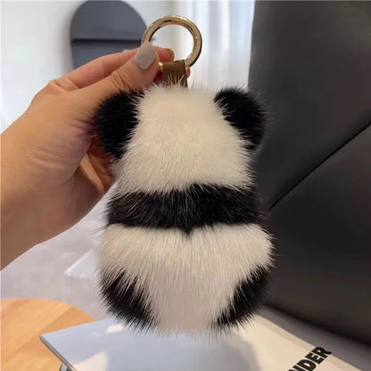Panda Plush Keychain Cute Bag Charm for Keys and Accessories