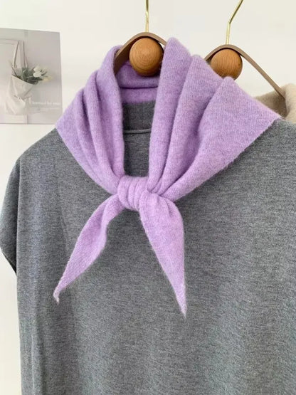 Women’s Wool Scarf Knitted Striped Warm Shawl