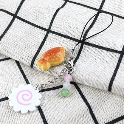 Cute Phone Charm Acrylic Food Keychain Bag Accessory