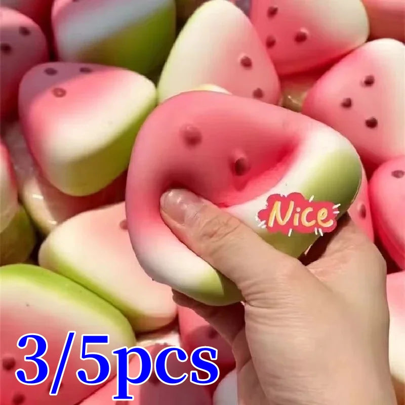 Watermelon Squishy Toy Slow Rising Squeeze Fidget Stress Reliever 1-5pcs