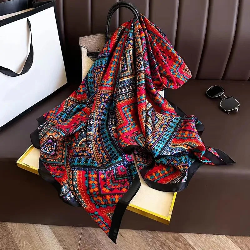 Women's Polyester Scarf, Soft Long Shawl for Beach & Everyday Wear