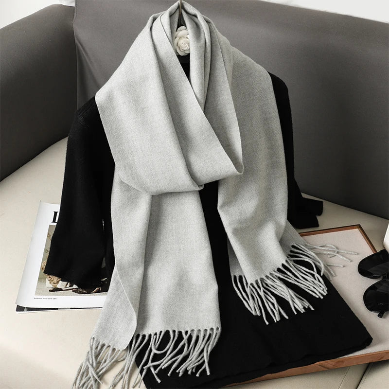 Women's Winter Scarf – Long Warm Solid Shawl Wrap