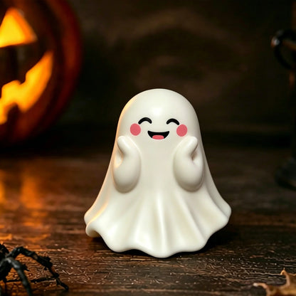 Middle Finger Ghost Statue, Funny Halloween Tabletop Decor
