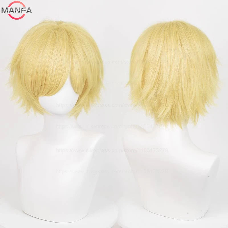 Short Cosplay Wig – 30cm Straight Heat Resistant Synthetic Hair