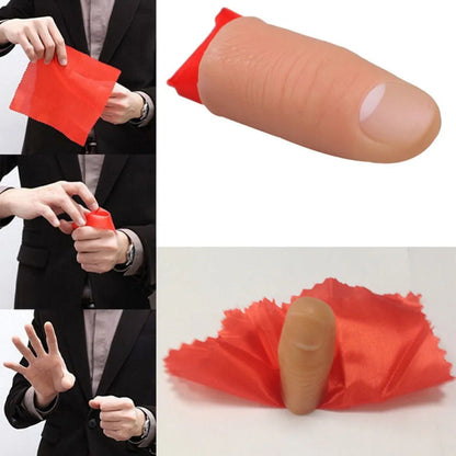 Vanishing Silk Magic Trick Red Silk Thumb Tip Close Up Prop