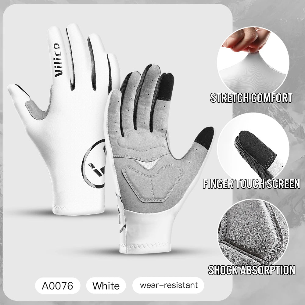 Cycling Gloves Full Finger Touchscreen Anti-Slip Riding Gloves
