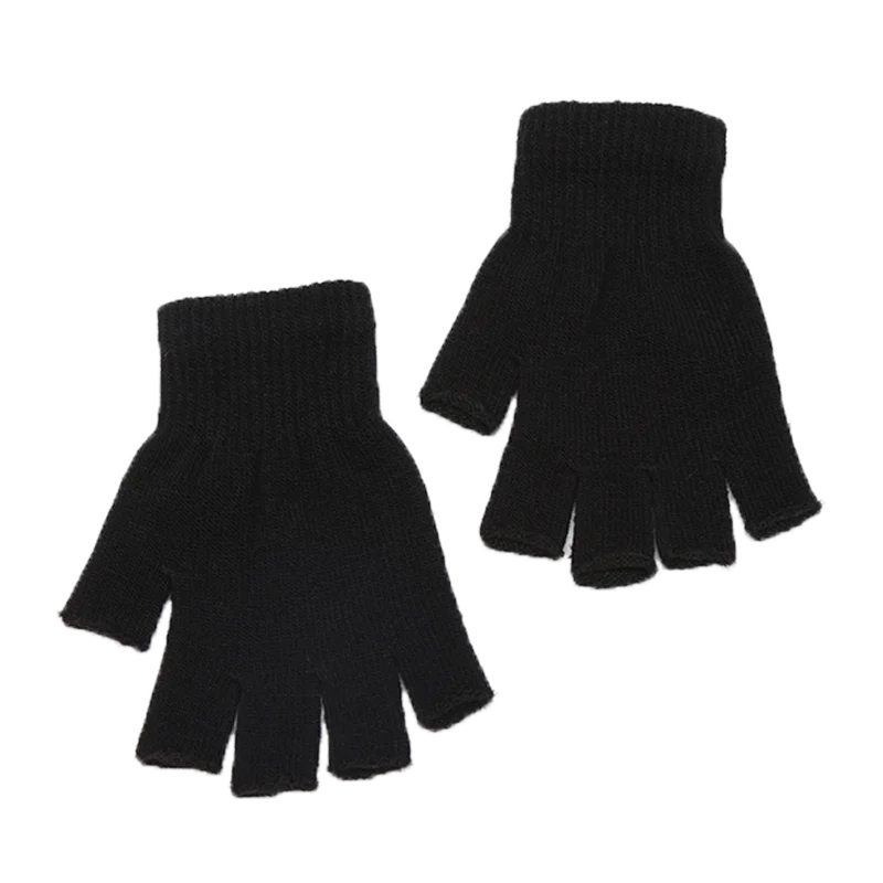 Fingerless Gloves Short Knit Wrist Warm Winter Gloves