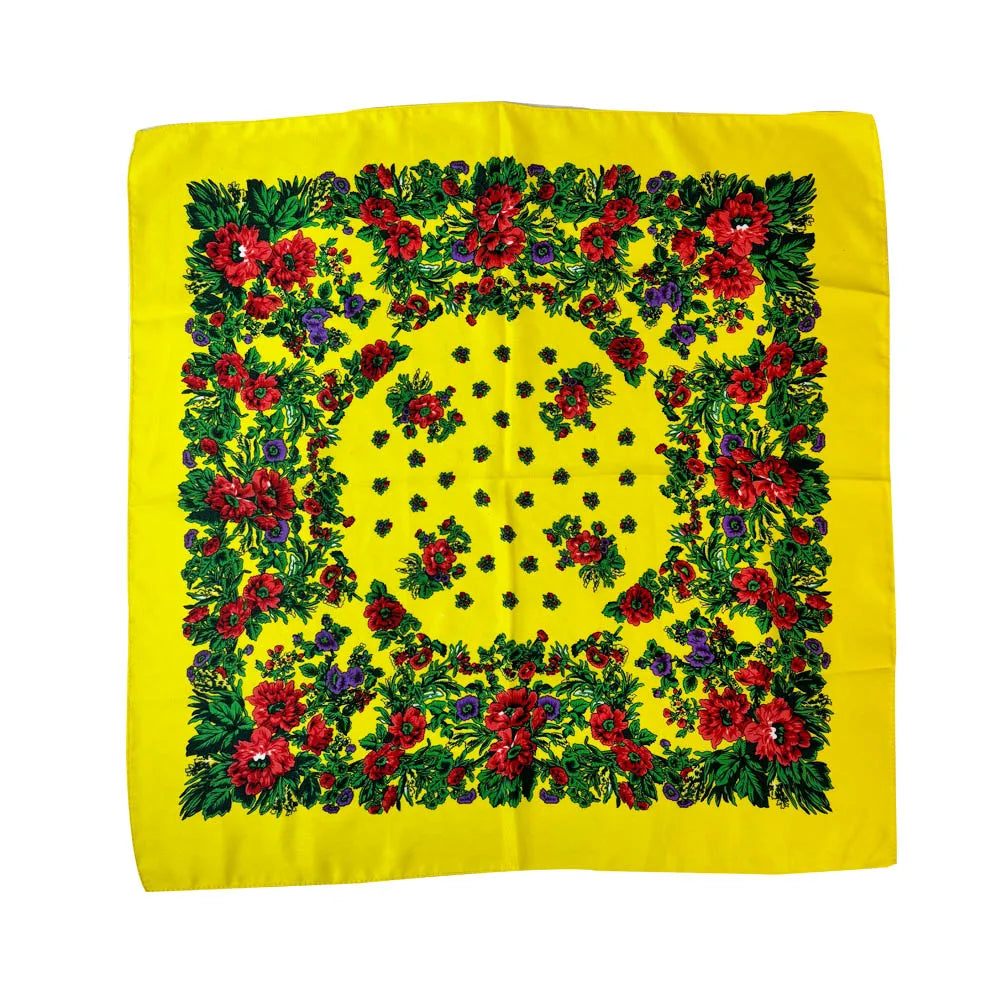Women's Square Scarf, 70×70cm Printed Head Scarf and Bandana