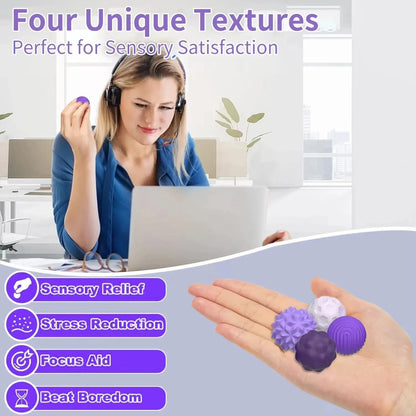 Magnetic Fidget Balls Silicone Sensory Stress Relief Toy