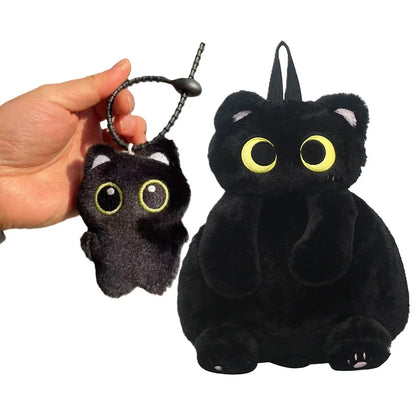Cat Backpack Plush Shoulder Bag 35cm Soft Crossbody Bag