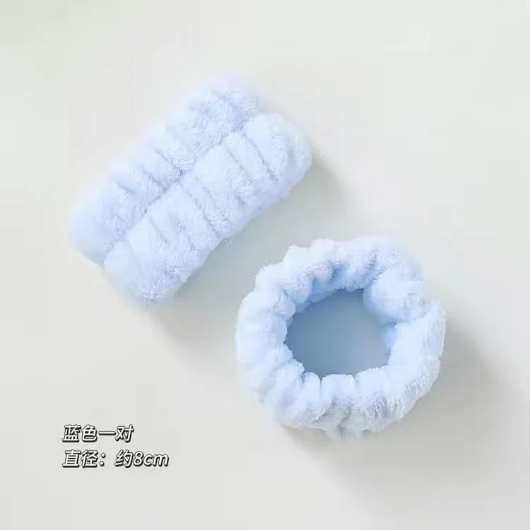 Face Wash Wristbands 2-Piece Set Water Absorbent Sweatbands