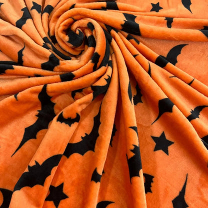 Halloween Bat Blanket, Black Printed Flannel Sofa and Travel Blanket