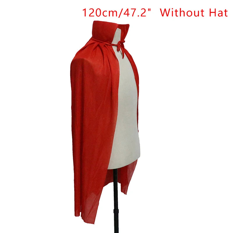 Vampire Costume Cloak Reversible Red Black Halloween Cape
