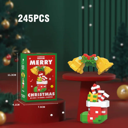 Christmas Building Blocks Set, Micro DIY Holiday Decoration Toy