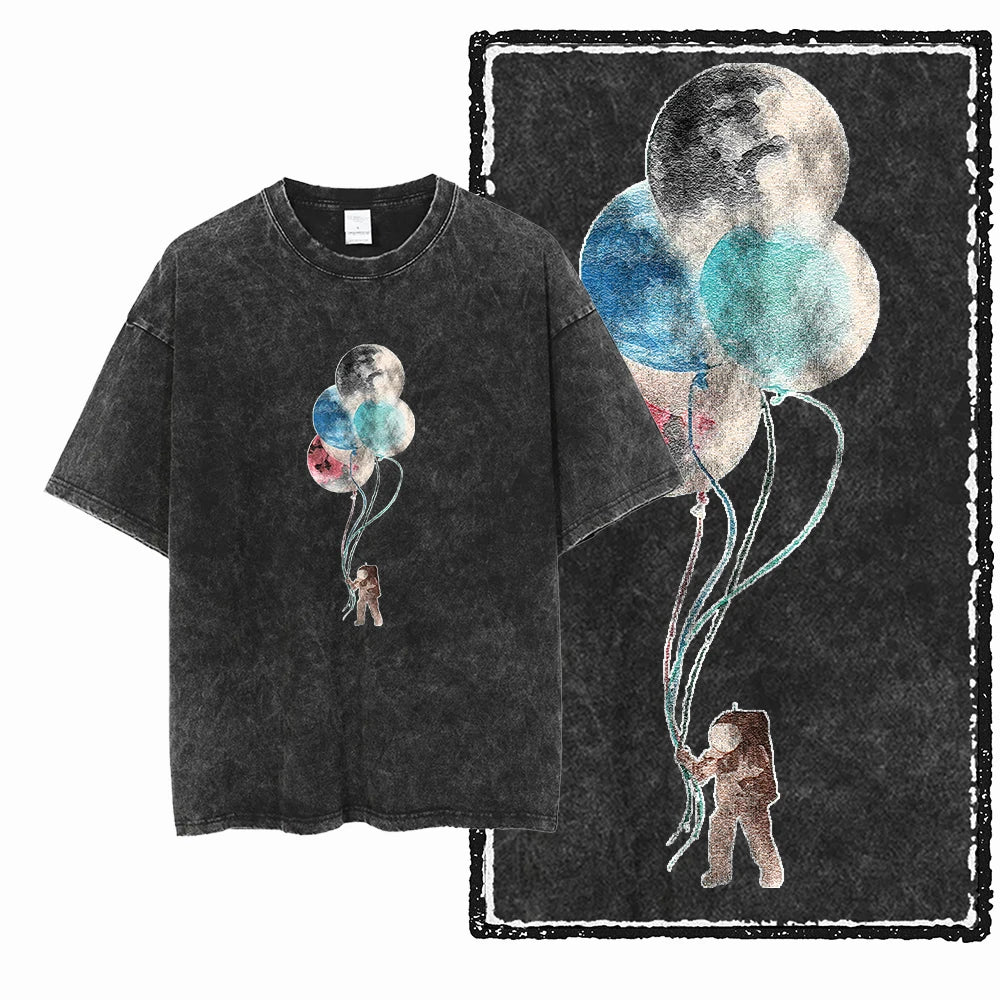 Space T Shirt for Men  Astronaut Graphic Cotton Tee