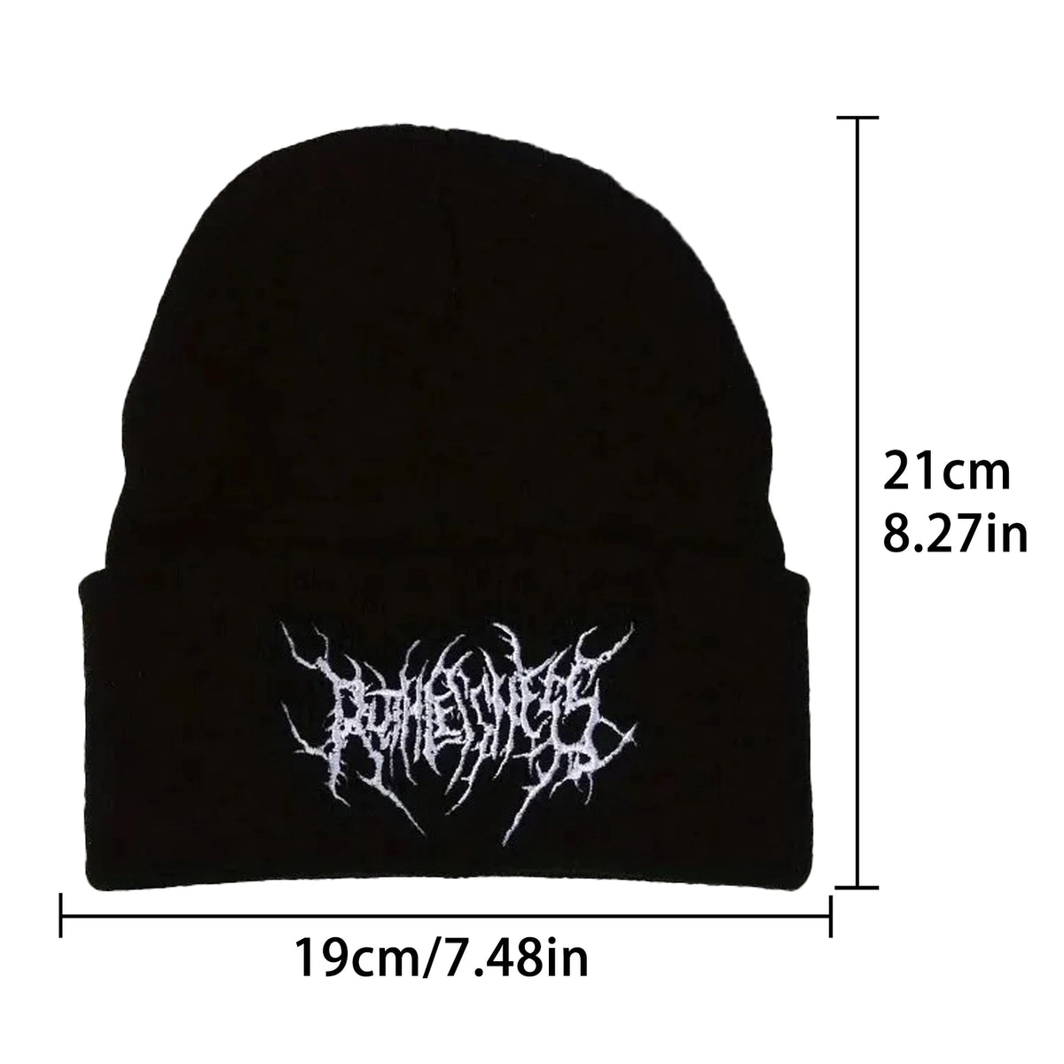 Winter Beanie Hat – Warm Knitted Unisex Gothic Cap