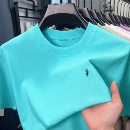 Men's Cotton T-Shirts 100% Cotton Short Sleeve Casual O-Neck
