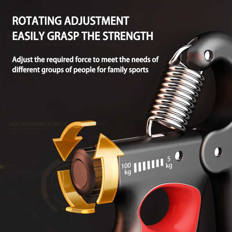 Grip Strength Trainer Adjustable Hand Grip Strengthener 5–100kg