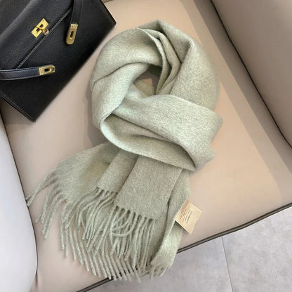 Wool Winter Scarf – 100% Wool Warm Solid Color Wrap
