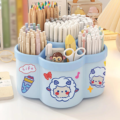 Rotating Pen Holder – Large Capacity Desk Organizer for Office & Study