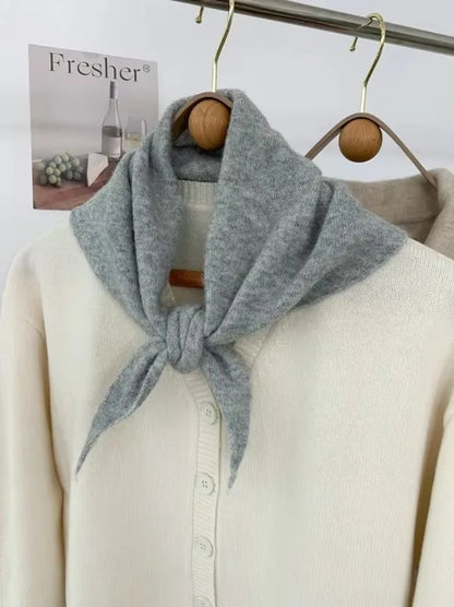 Women’s Wool Scarf Knitted Striped Warm Shawl