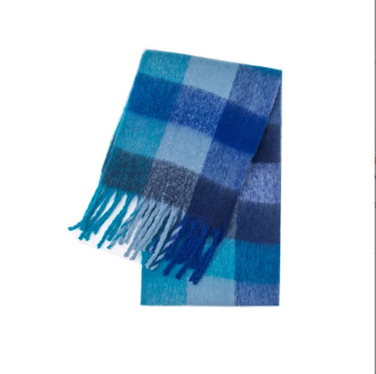 Pashmina Scarf for Women, Warm Plaid Winter Shawl Wrap