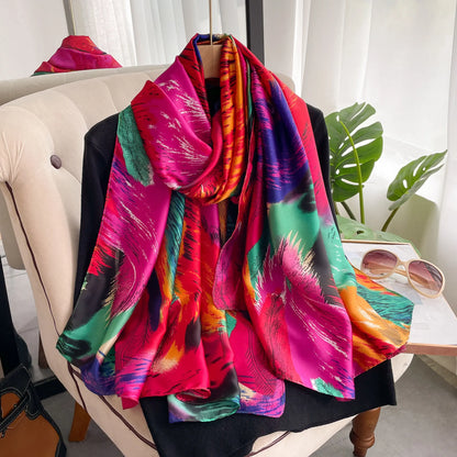 Women's Polyester Scarf, Soft Long Shawl for Beach & Everyday Wear