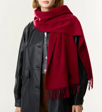Women's Wool Scarf – Warm Winter Wrap 200×35cm
