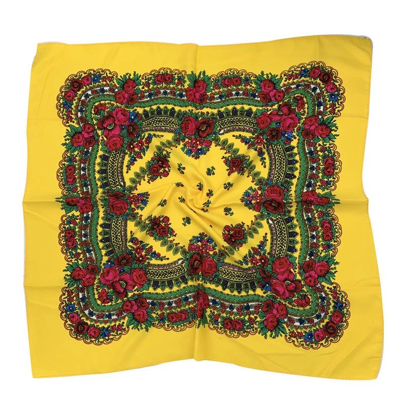 Women's Square Scarf, 70×70cm Printed Head Scarf and Bandana