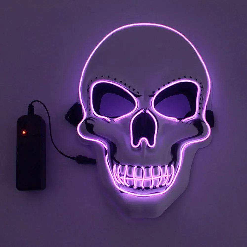 LED Halloween Mask – Glowing Skull Full Face Costume Mask