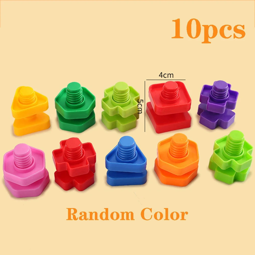 Nuts and Bolts Building Toy – Creative Construction Blocks for Kids