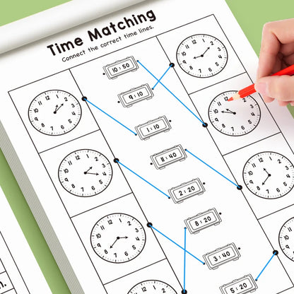 Telling Time Workbook for Kids – Math & Reading Practice