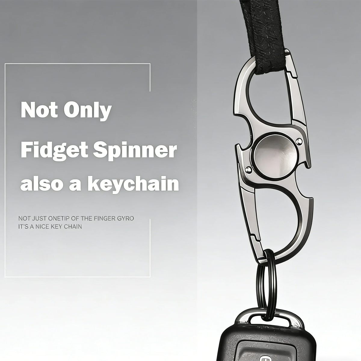Fidget Spinner Metal Fingertip Toy with Keychain and Bottle Opener