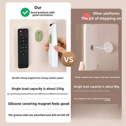 Remote Control Holder – Magnetic Self-Adhesive Wall Mount