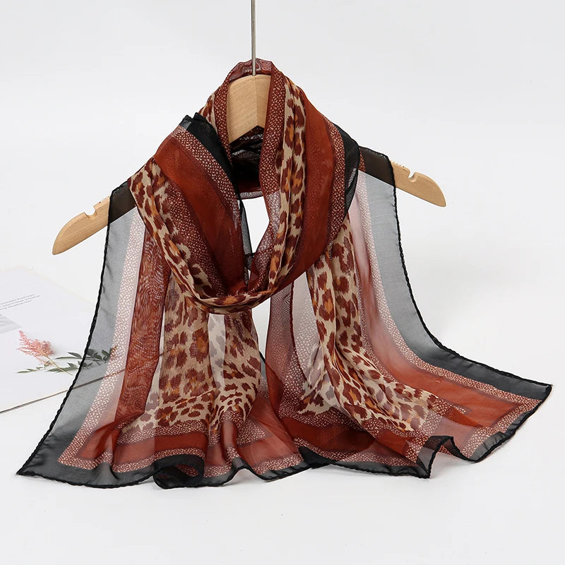 Chiffon Scarf for Women, 50×160cm Lightweight Summer Shawl