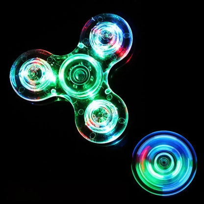 LED Fidget Spinner Light Up Glow in the Dark Stress Relief Toy