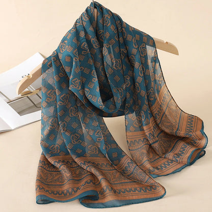 Chiffon Scarf for Women, 50×160cm Lightweight Summer Shawl