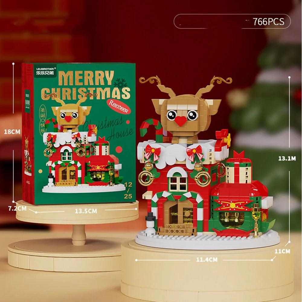 Christmas Building Blocks Set, Micro DIY Holiday Decoration Toy