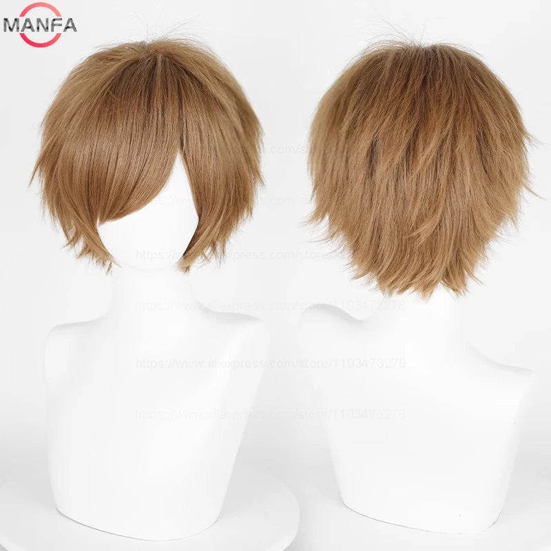 Short Cosplay Wig – 30cm Straight Heat Resistant Synthetic Hair