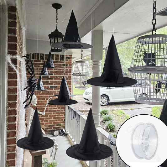 Halloween Witch Hats, Black Hanging Decorations 6/12 Pcs