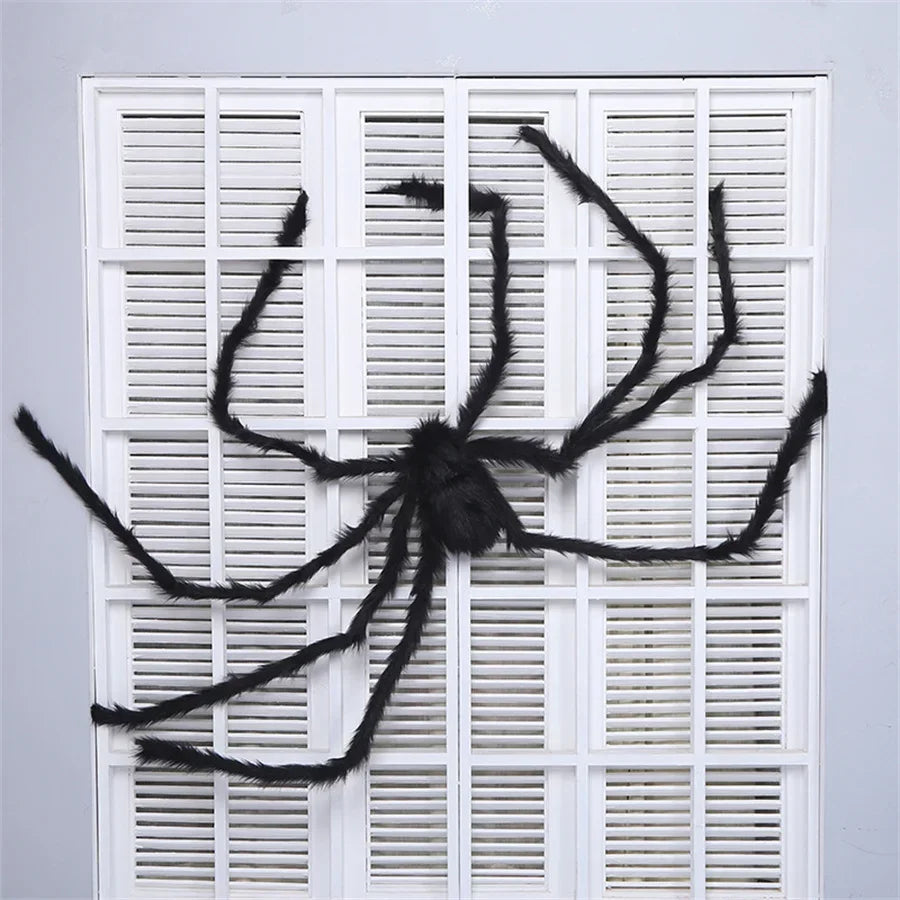 Halloween Spider Decoration, Giant Plush Spider Web Prop