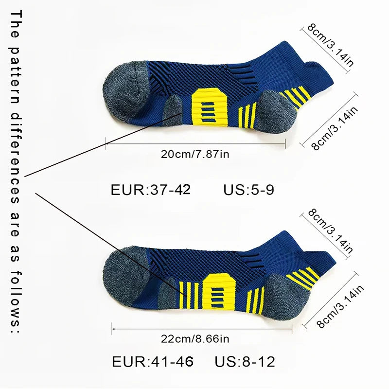 Running Sports Socks Quick Drying Athletic Training 3-Pair