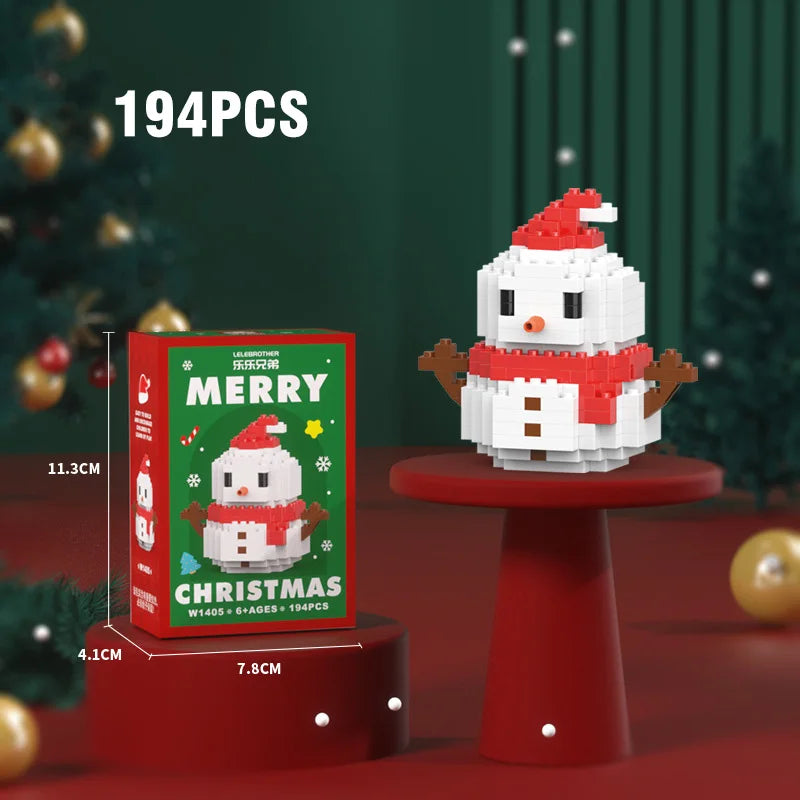 Christmas Building Blocks Set, Micro DIY Holiday Decoration Toy