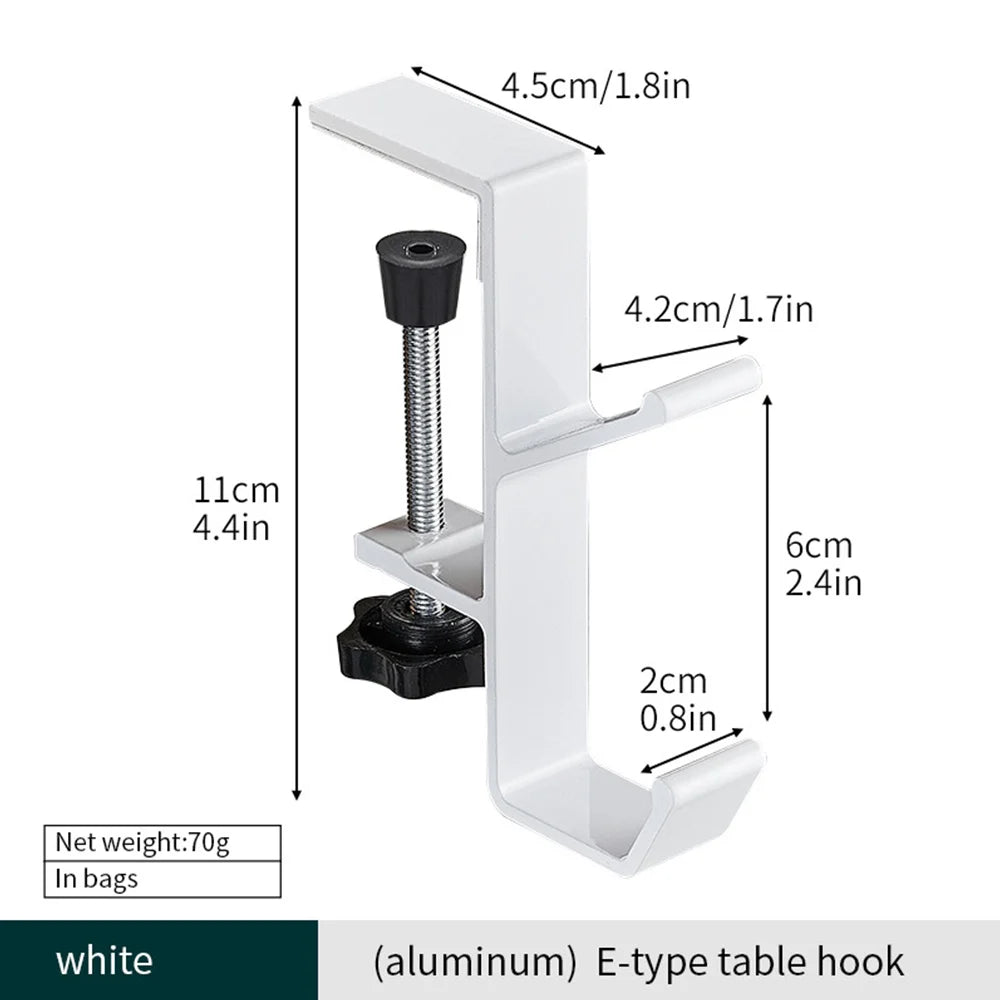 Desk Bag Hook – Punch-Free Hanging Holder for Bags & Accessories
