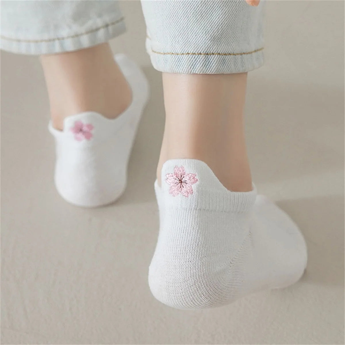Women’s Ankle Socks, 5 Pairs Breathable Cute Low Cut Short Socks