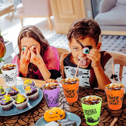Halloween Drinking Cups, Skull Plastic Party Cups for Halloween