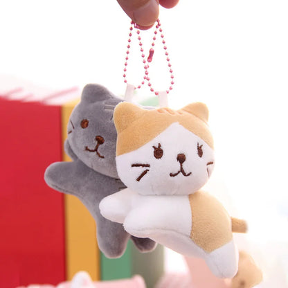 Plush Cat Keychain 12cm Cute Kitten Backpack Pendant Toy