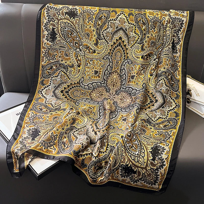 Women's Long Scarf – Smooth Polyester Shawl for All Seasons